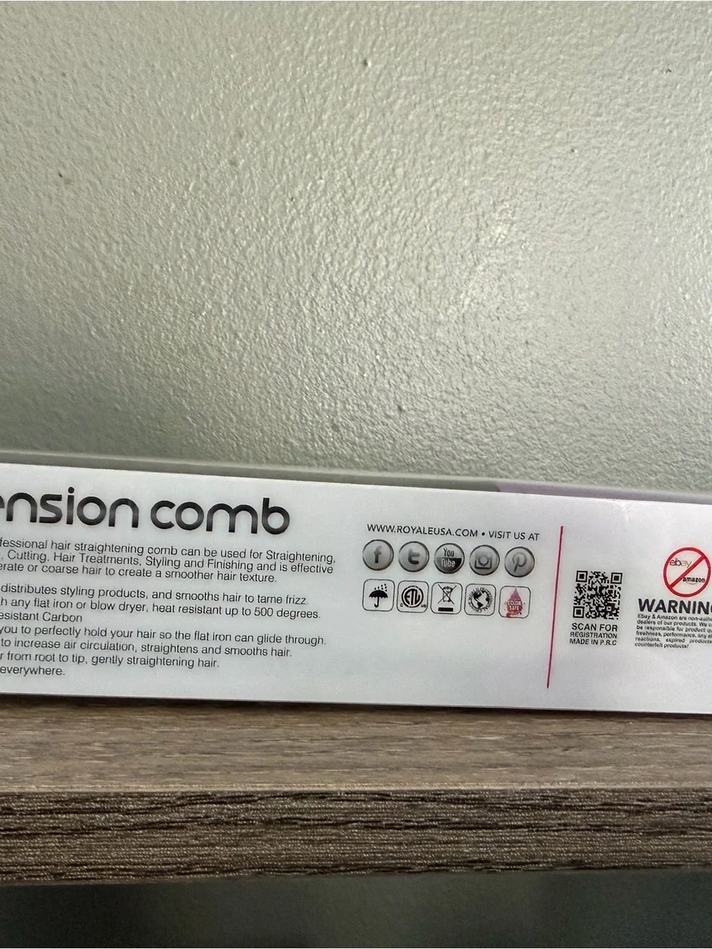 Tension comb